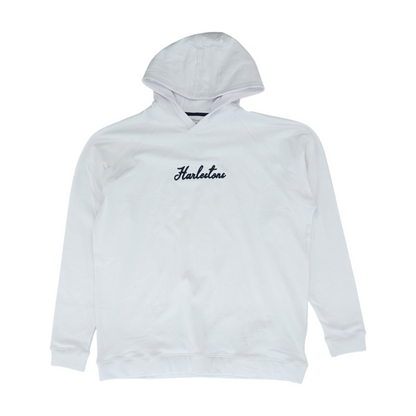 White Solid Hoodie Pullover