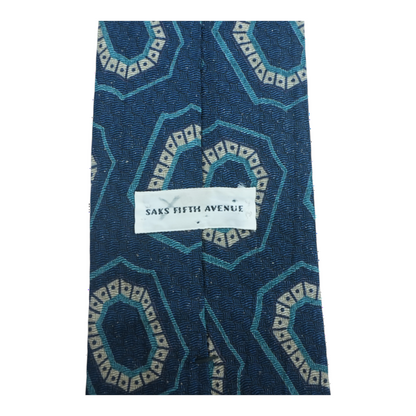 Vintage Blue Abstract Neck Tie