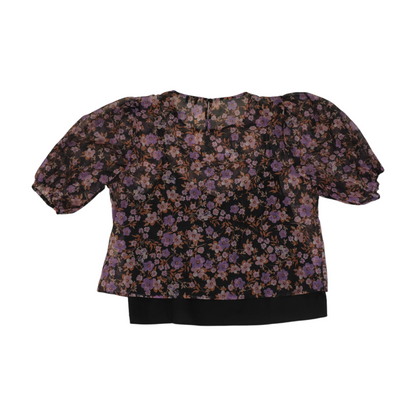 Black Floral Blouse