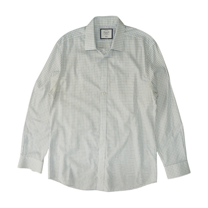 White Check Long Sleeve Button Down