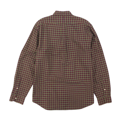 Red Plaid Long Sleeve Button Down