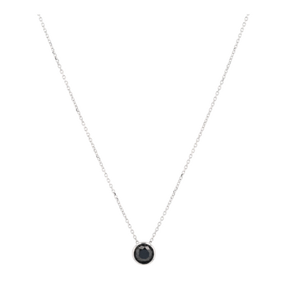 14K White Gold Diamond Pendant Necklace