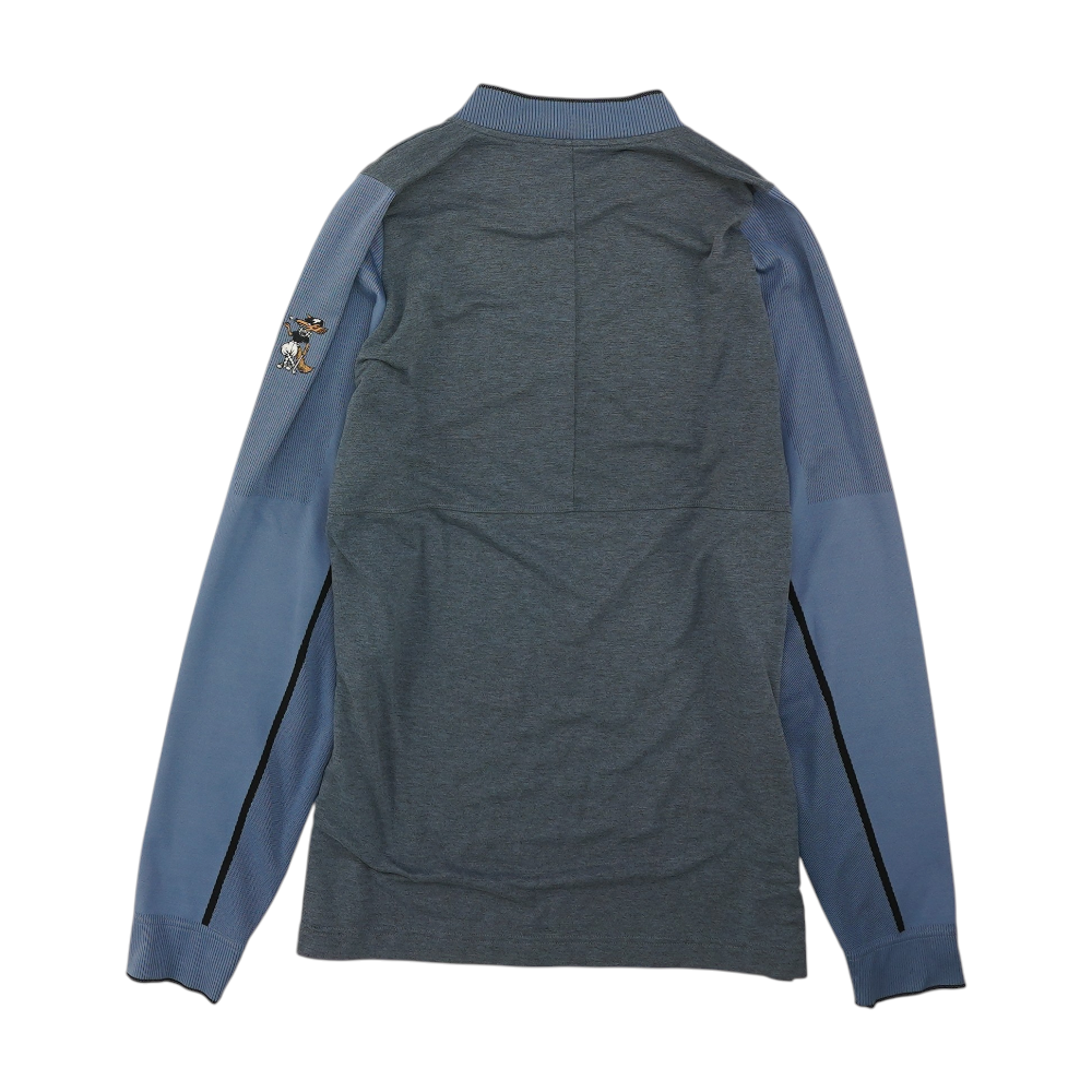 Gray Color Block 1/4 Zip Pullover