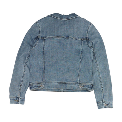 Blue Solid Denim Jacket