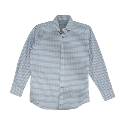 Blue Plaid Long Sleeve Button Down