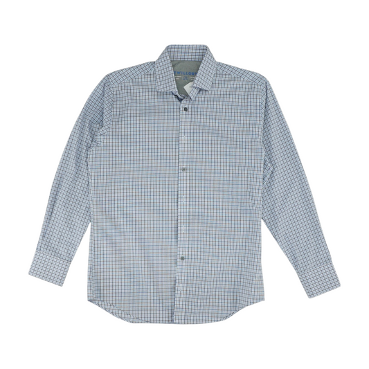 Blue Plaid Long Sleeve Button Down