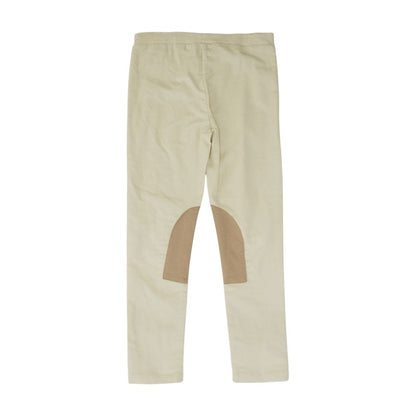 Beige Solid Dress Pants