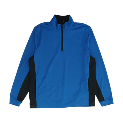 Blue Color Block 1/4 Zip Pullover
