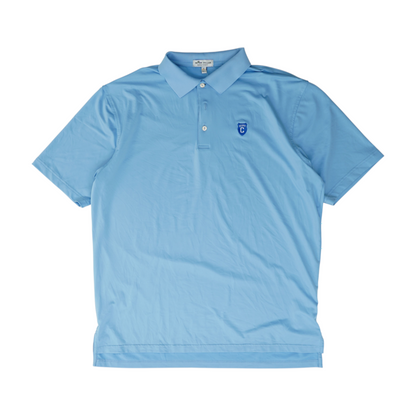 Blue Solid Short Sleeve Polo