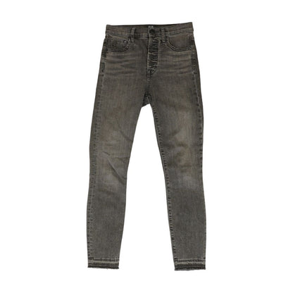 Black Solid High Rise Skinny Leg Jeans