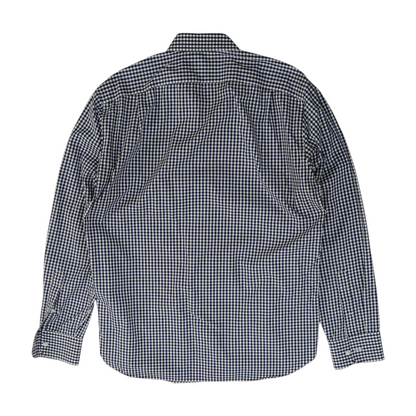 Navy Plaid Long Sleeve Button Down