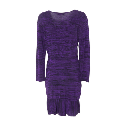 Purple Striped Midi Dress
