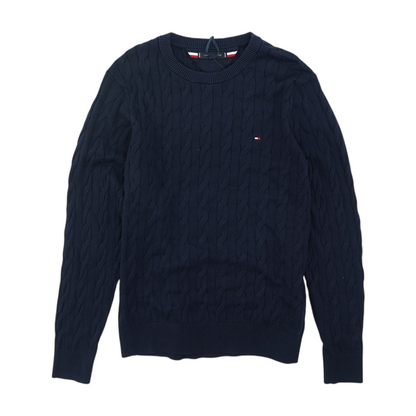 Navy Solid Pullover Sweater