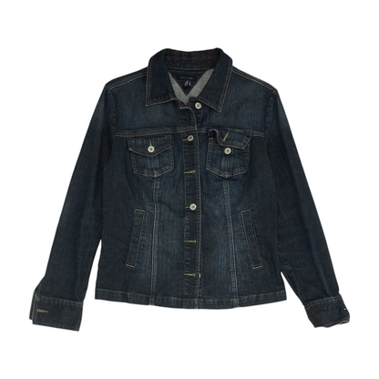 Navy Solid Denim Jacket