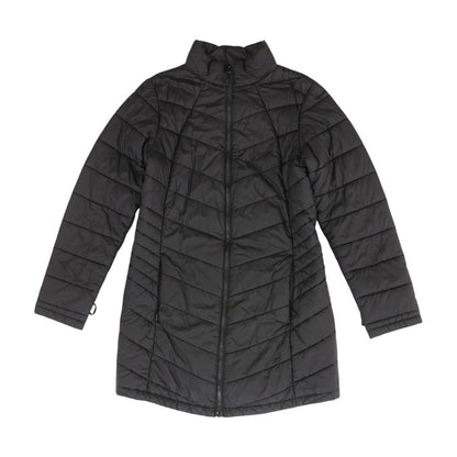 Black Solid Puffer Jacket