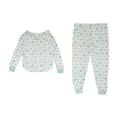 White Print Pajama Set