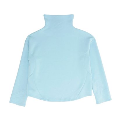 Blue Solid Sweatshirt Pullover