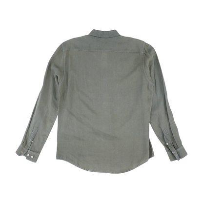 Olive Solid Long Sleeve Button Down
