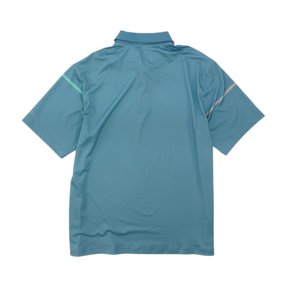Blue Striped Short Sleeve Polo