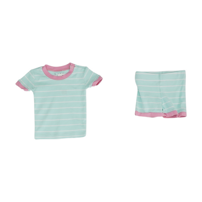 Blue Striped Pajama Set