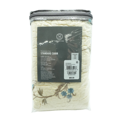 Cream Floral Pillow Sham