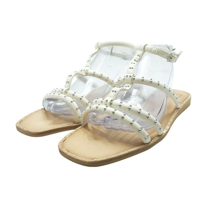 White Flat Sandals