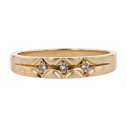 14K Yellow Gold Diamond Band Ring