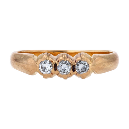 14K Yellow Gold Diamond Band Ring