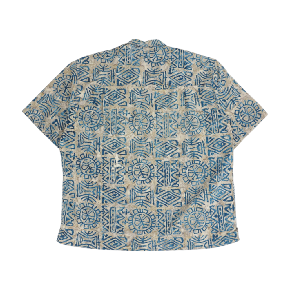 Multi Abstract Short Sleeve Button Down