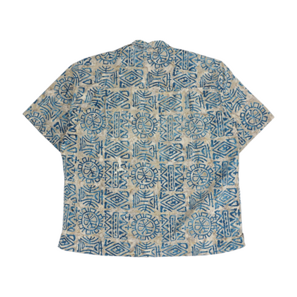 Multi Abstract Short Sleeve Button Down