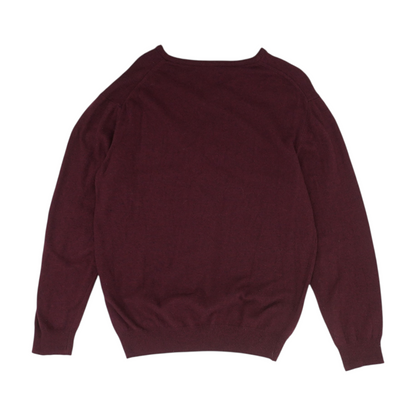 Maroon Solid Pullover Sweater