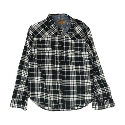 Black Plaid Flannel Button Down