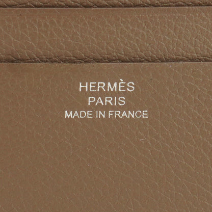 Etoupe H Sellier Card Holder in Evercolor Calfskin