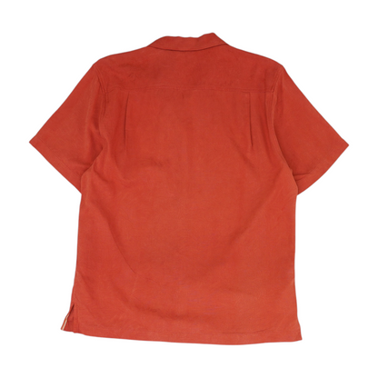 Coral Solid Short Sleeve Button Down