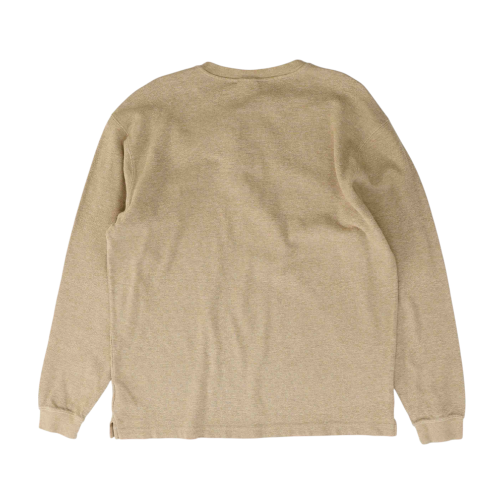 Tan Solid Henley T-Shirt