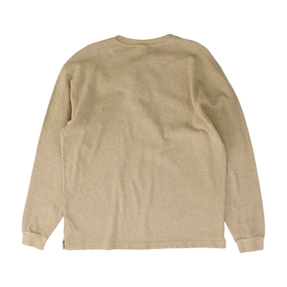 Tan Solid Henley T-Shirt