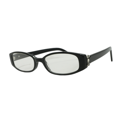 Black Girlie Bow Rectangle Prescription Eyewear