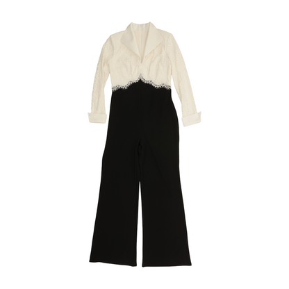 Black Color Block Jumpsuit