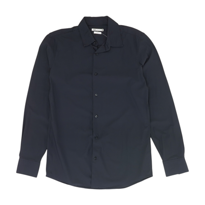 Navy Solid Long Sleeve Button Down