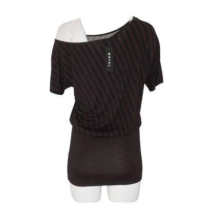 Brown Striped Mini Dress