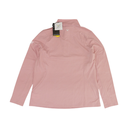 Pink Solid 1/4 Zip Pullover