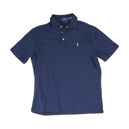 Navy Solid Short Sleeve Polo