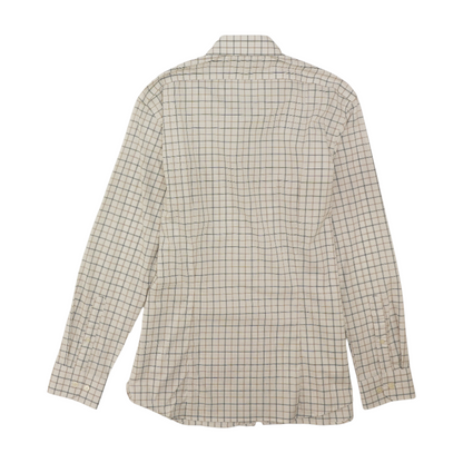 White Check Long Sleeve Button Down
