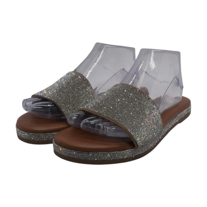 Silver Flat Sandals