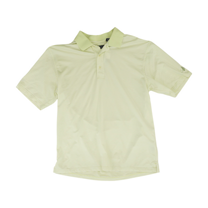 Neon Green Striped Short Sleeve Polo