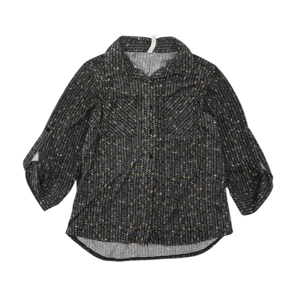 Black Abstract Blouse