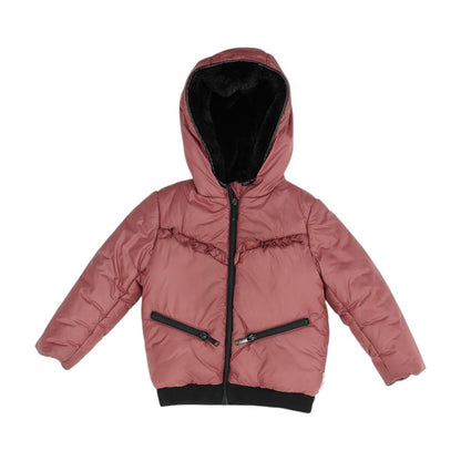 Mauve Solid Puffer Jacket