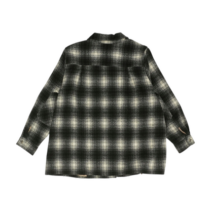 Black Plaid Flannel Button Down