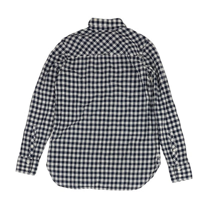 Navy Check Button Down