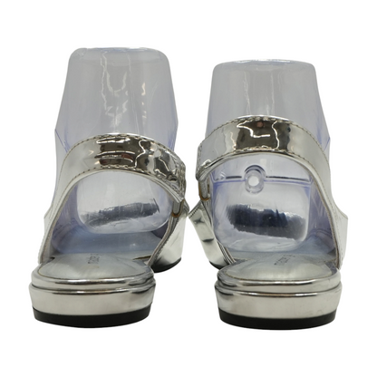 Silver Slip-On Flats